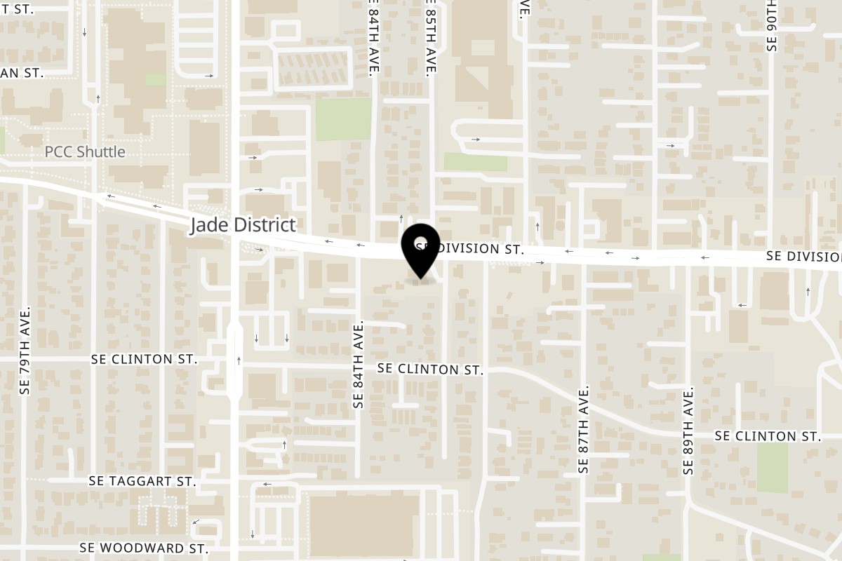 Map showing the location of Van Hanh Restaurant - Vegan & Vegetarian Cuisine on 8446 SE Division St in Portland